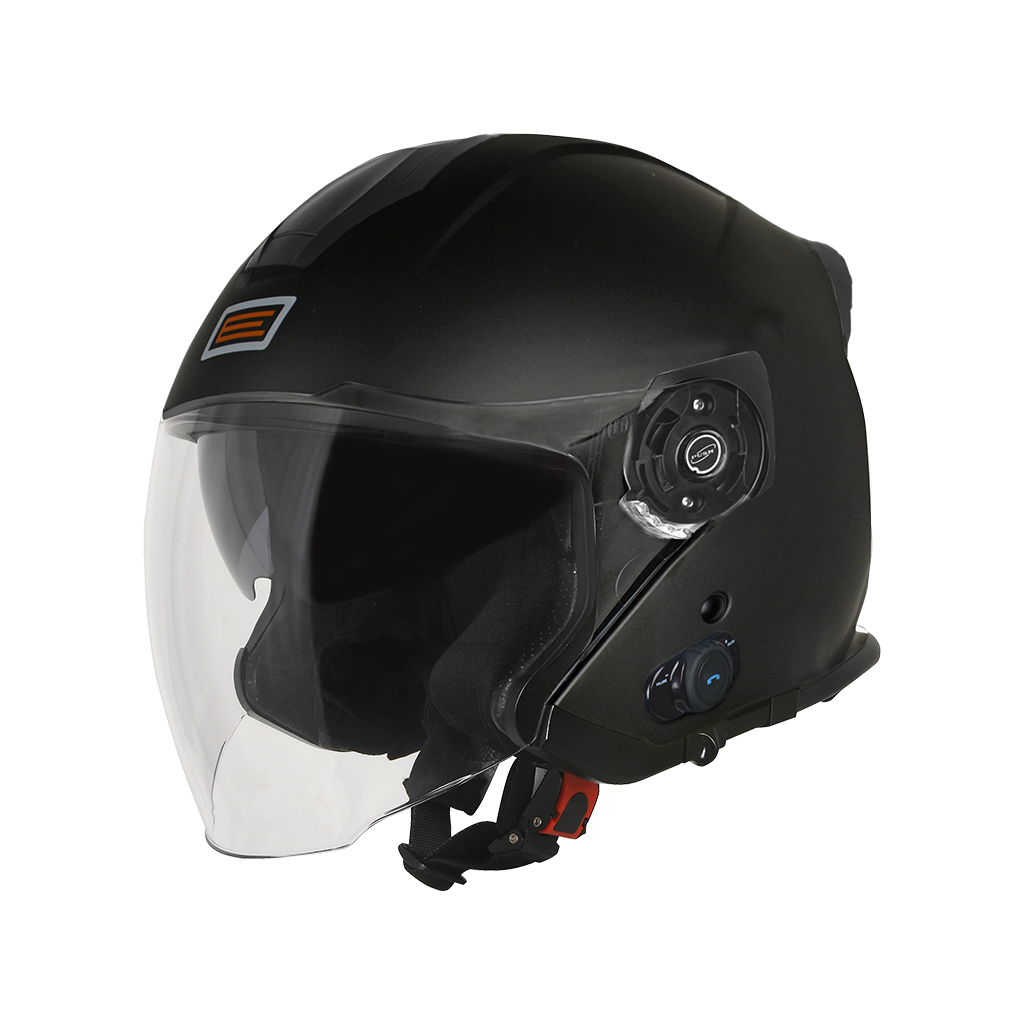 Origine Helmets - casco Jet con sistema Bluetooth integrato Palio 2.0 + Bt  Solid Matt Black