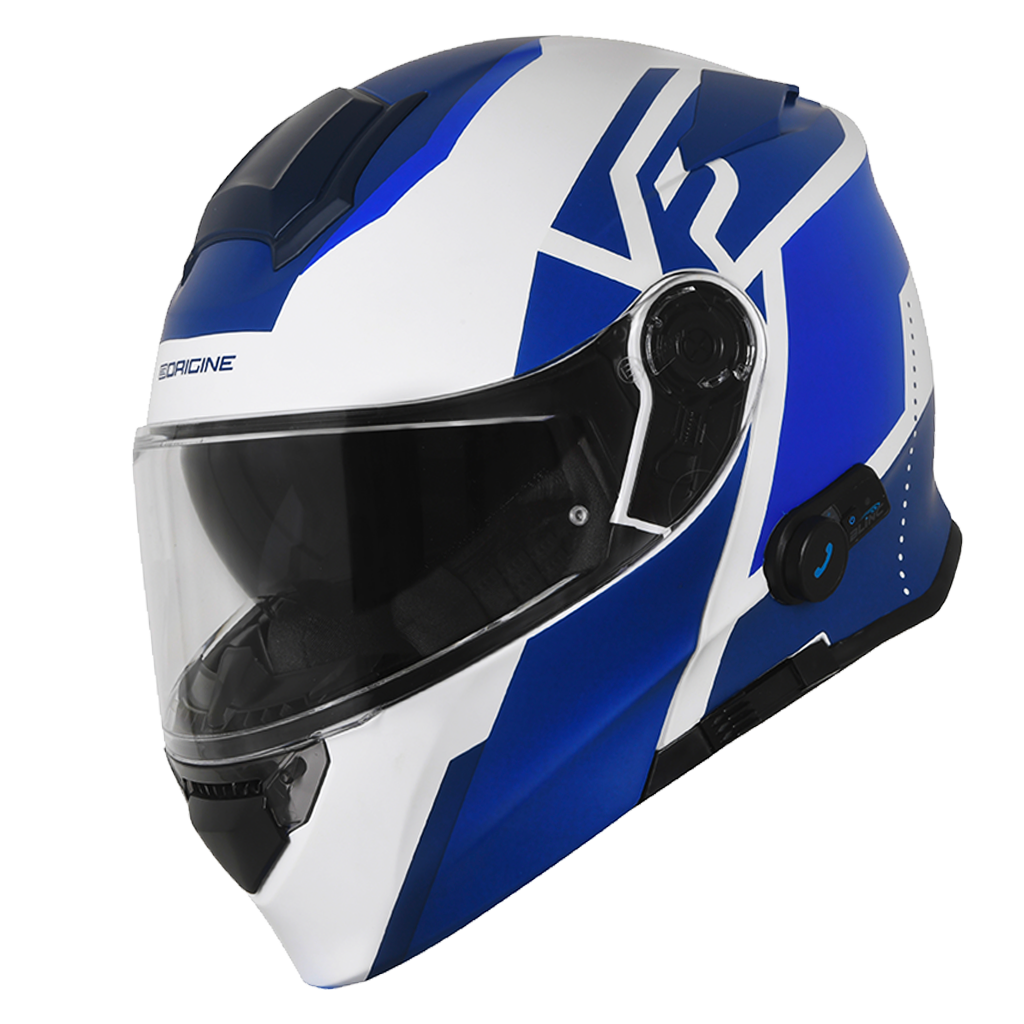 Origine Helmets - casco modulare con Bluetooth integrato Delta Bt Level  Matt Blue - White
